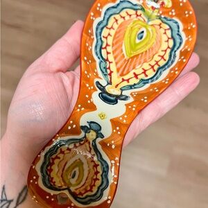 Hand-Painted Ceramic Spoon Rest